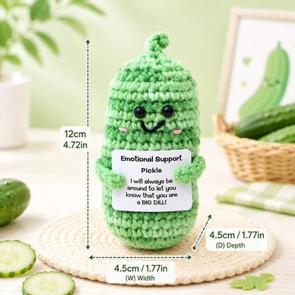 Positive Pocket Hug Mini Crochet Stuffed Doll Handmade Knitted Plush Potato Turtle Duck Funny Support Gift for Friend Home Decor