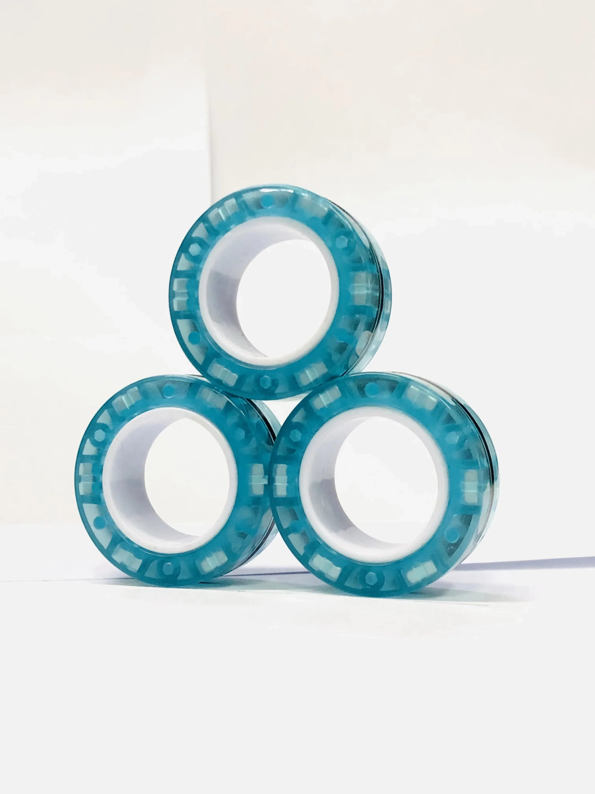 3pcs Fidget Toy Set Finger Magnetic Rings Colorful Adult Magnets Spinner Rings for Relieve Stress Anxiety Relief Therapy