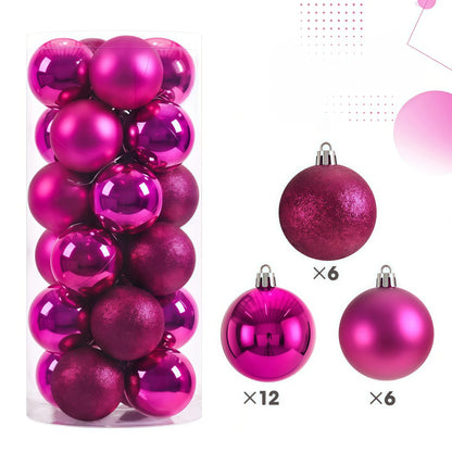 24pcs 3cm Christmas Balls Christmas Decorations Tree Ornaments Ball Xmas Hanging Tree Pendants Home Party Decor New Year Gift