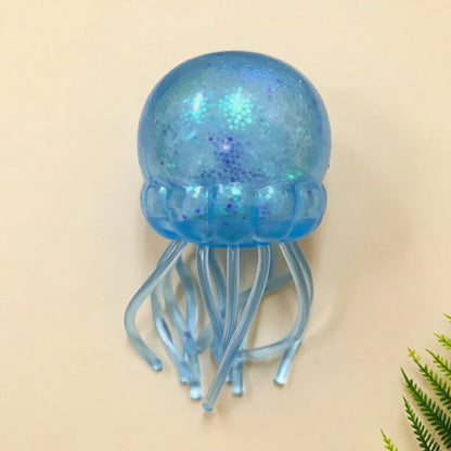 Glitter Octopus Squishy Glitter Jellyfish Squishy with Box Dumplings Sensory Squeeze Toy for Stress Relief wholesale