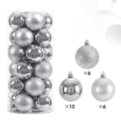 24pcs 3cm Christmas Balls Christmas Decorations Tree Ornaments Ball Xmas Hanging Tree Pendants Home Party Decor New Year Gift