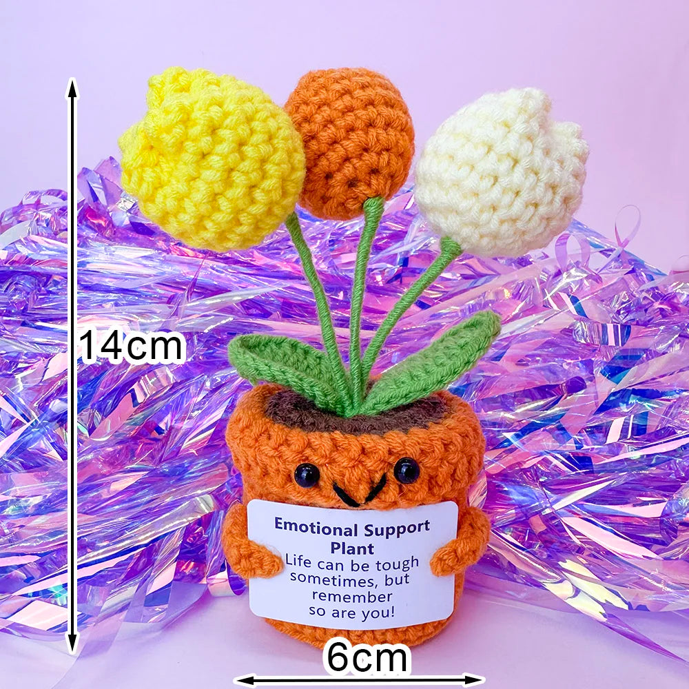Custom Crochet Dolls Handmade Pocket Hug Animal Positive Plant Bespoke Unique Knitted Doll Plush Toy Gift for The One I Love