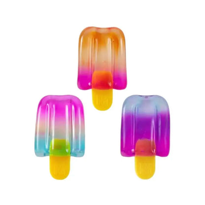 Gradient Liquid Filled Popsicle Squishy Toy Stress Relief Hand Squeeze Gadget Desktop Ornament For Birthday And Holiday Gift Use
