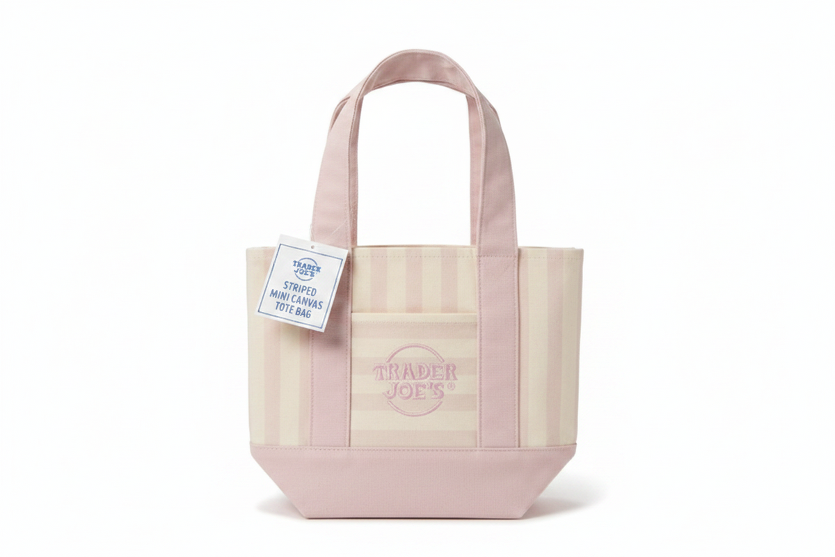 Trader Joe's Mini Striped Spring Totes Set (4 Pack)