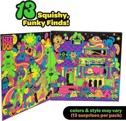 Needoh New Funky Frights Halloween Advent Calendar 13 Days, Spooky Squishy Slow Rise Stress Relief Toys Countdown Gift Box