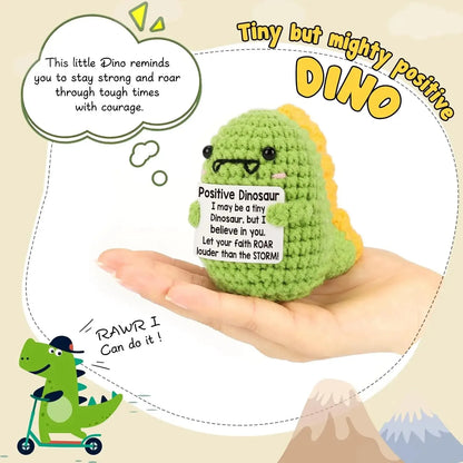 Positive Pocket Hug Mini Crochet Stuffed Doll Handmade Knitted Plush Potato Turtle Duck Funny Support Gift for Friend Home Decor