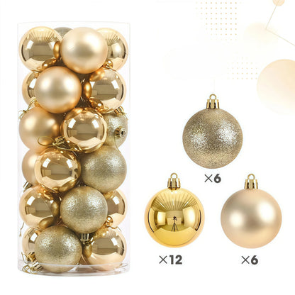 24pcs 3cm Christmas Balls Christmas Decorations Tree Ornaments Ball Xmas Hanging Tree Pendants Home Party Decor New Year Gift