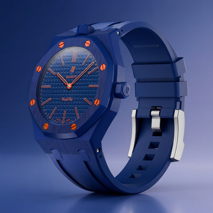 Royal Pop Hybrid Strap — Amber Blue | TPU Strap x Ceramic Case | Band for Swatch × AP Royal Pop (Copy)