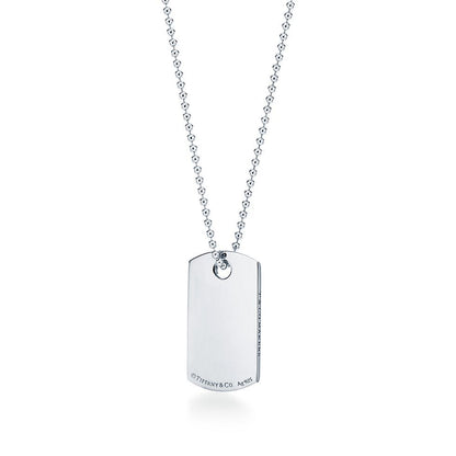 18K Tiffany 1837 Makers I.D. Tag Pendant Necklace
