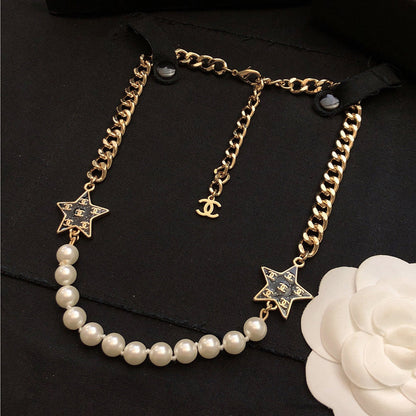 18K  Chanel Star Pearls Necklace