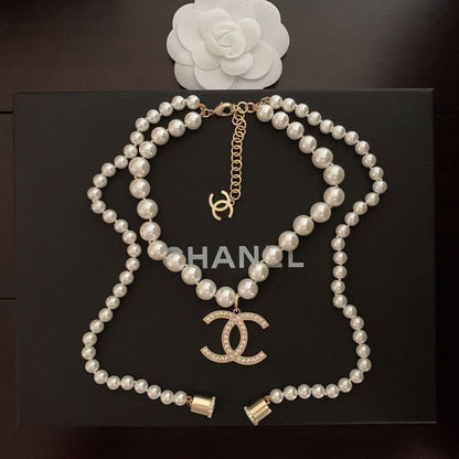 18K  Chanel Pearls Long Necklace
