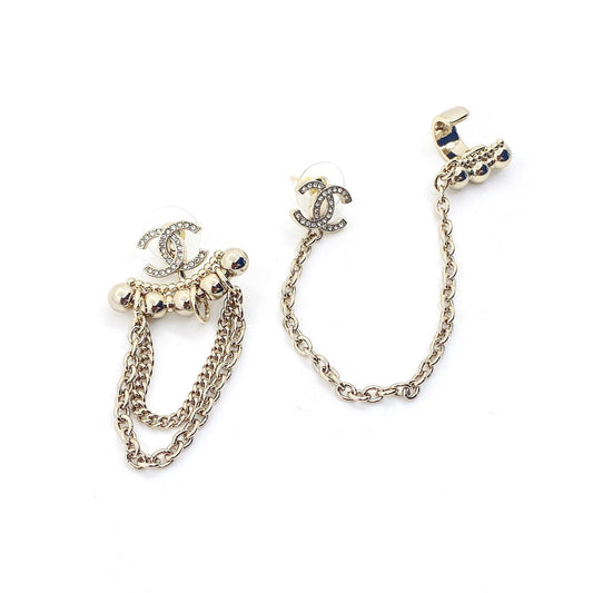 18K  Chanel Chain Earrings