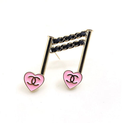 18K  Chanel Music Symbol Brooch