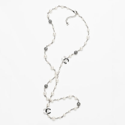 18K  Chanel Star Pearls Long Necklace