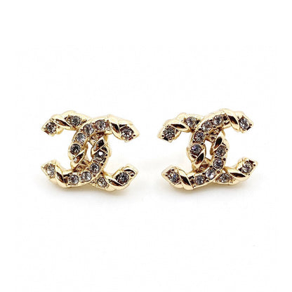 18K  Chanel Full Crystals Earrings