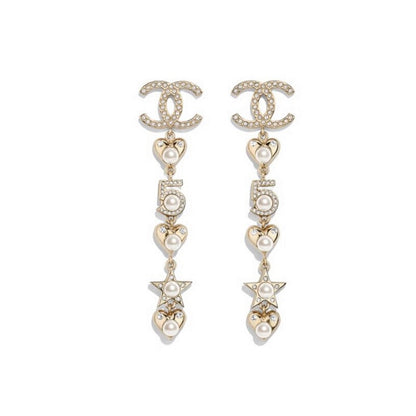 18K  Chanel No.5 Long Earrings
