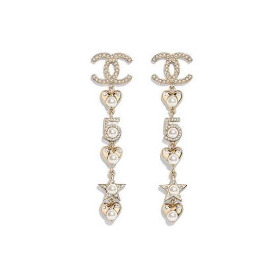 18K  Chanel No.5 Long Earrings