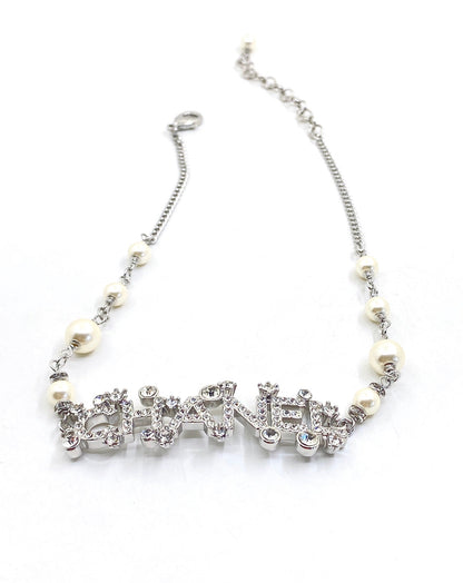 18K  Chanel Crystals Necklace
