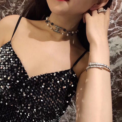 18K  Chanel Blue Resin Necklace