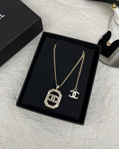 18K  Chanel Perfume Bottle Chain Necklace