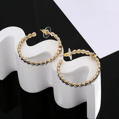 18K  Chanel Crystal Earrings