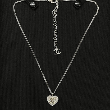 18K  Chanel Diamond Heart Necklace