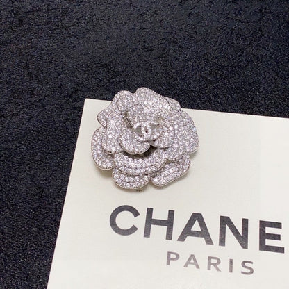 18K  Chanel Full Diamond Camellia Brooch