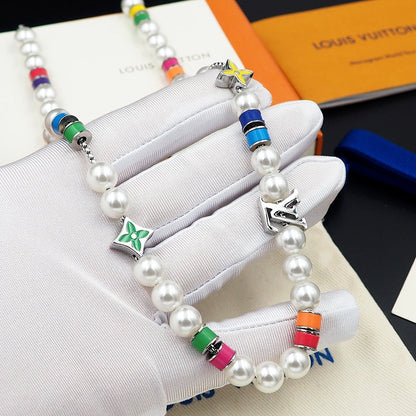 18K Louis Vuitton MNG Pearls Party Necklace
