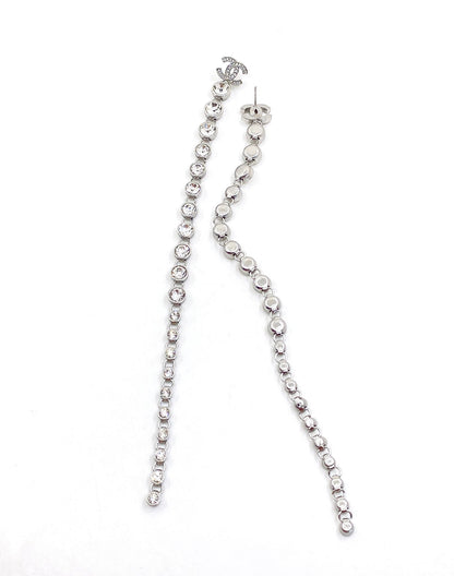 18K  Chanel Long Crystals Earrings