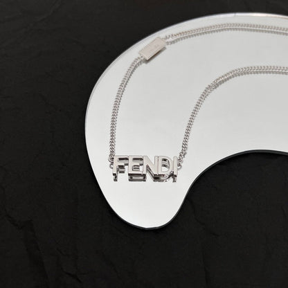 18K Fendi Script Necklace