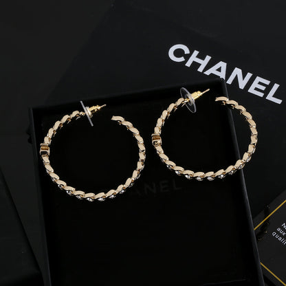 18K  Chanel Crystal Earrings