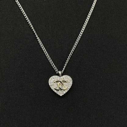 18K  Chanel Diamond Heart Necklace