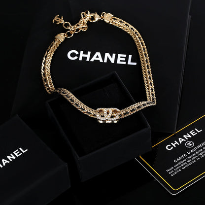 18K  Chanel Strass Chain Choker Necklace