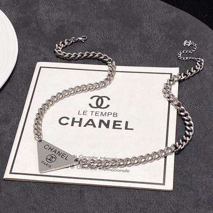 18K  Chanel Triangle Necklace