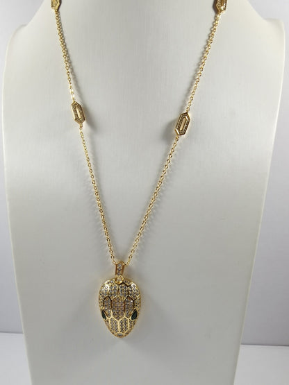 18K BVLGARI Serpenti Emerald Necklace