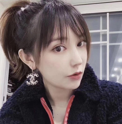 18K  Chanel Leather Earrings