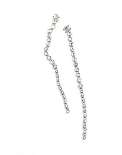 18K  Chanel Long Crystals Earrings