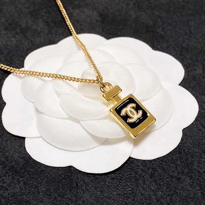 18K  Chanel Perfume Bottle Necklace