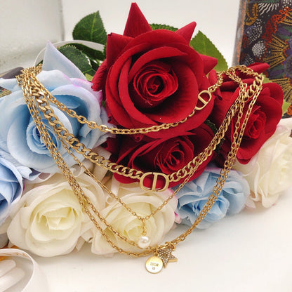 18K Dior Multi Layer Necklace