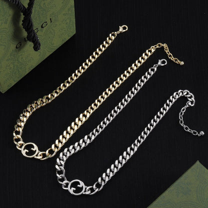 18K Double Gucci Chain Necklace