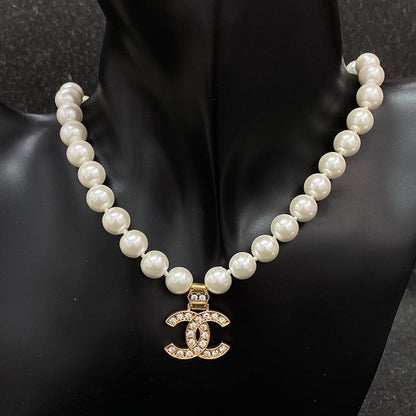 18K  Chanel Pearl Chain Necklace