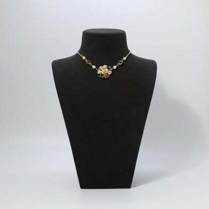 18K  Chanel Color Crystal Choker Necklace
