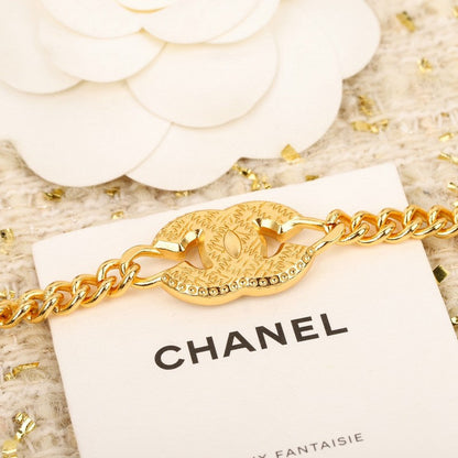 18K  Chanel White Logo Choker Necklace