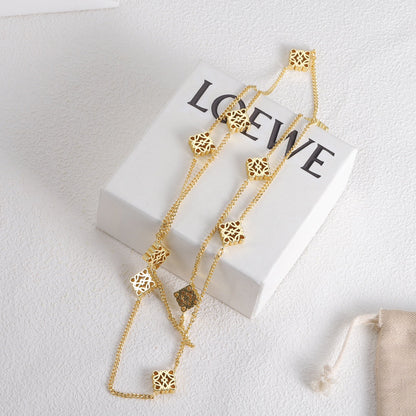 18K LOEWE Anagram Long Necklace