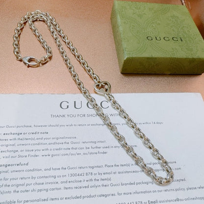 18K Double Gucci Classic Chain Necklace