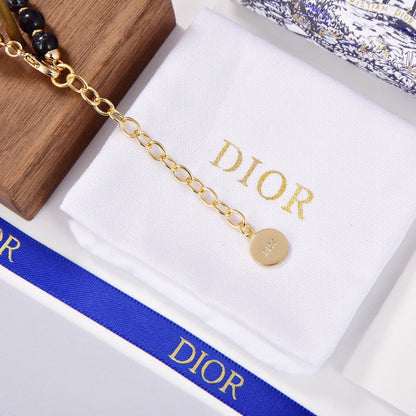 18K Dior 30 Montaigne Choker Black Pearls Necklace