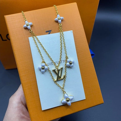 18K Louis Vuitton Floragram Necklace
