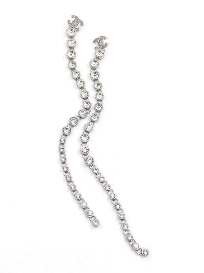 18K  Chanel Long Crystals Earrings
