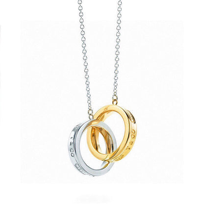 18K Tiffany 1837 Interlocking Circles Pendant Necklace