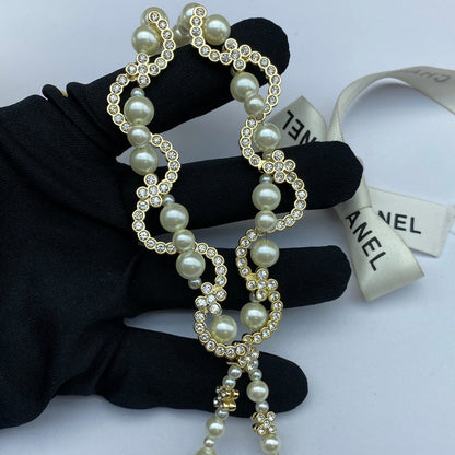 18K  Chanel Pearl Chain Necklace